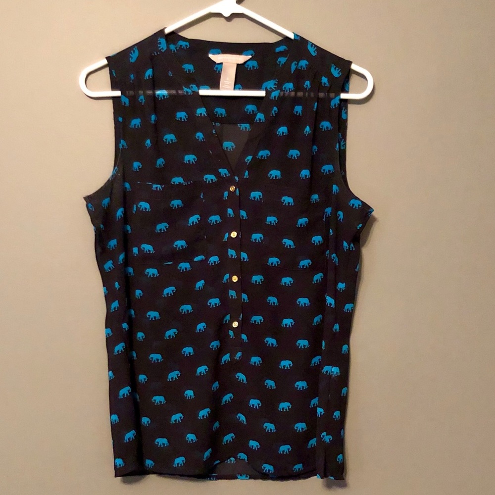 Women’s sheet tank top with elephant pattern